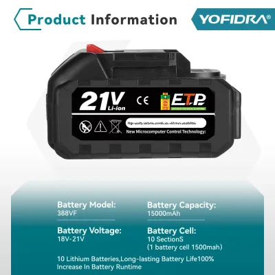 Batterie lithium-ion rechargeable 18 à 21 V – image 3