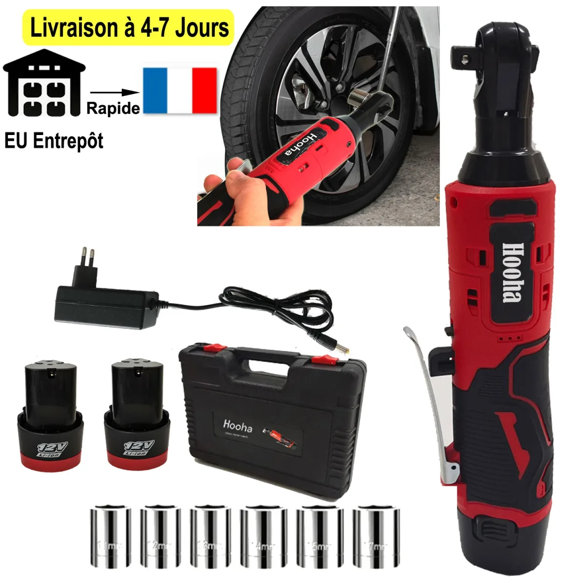 Clé à cliquet à percussion sans fil 12 V