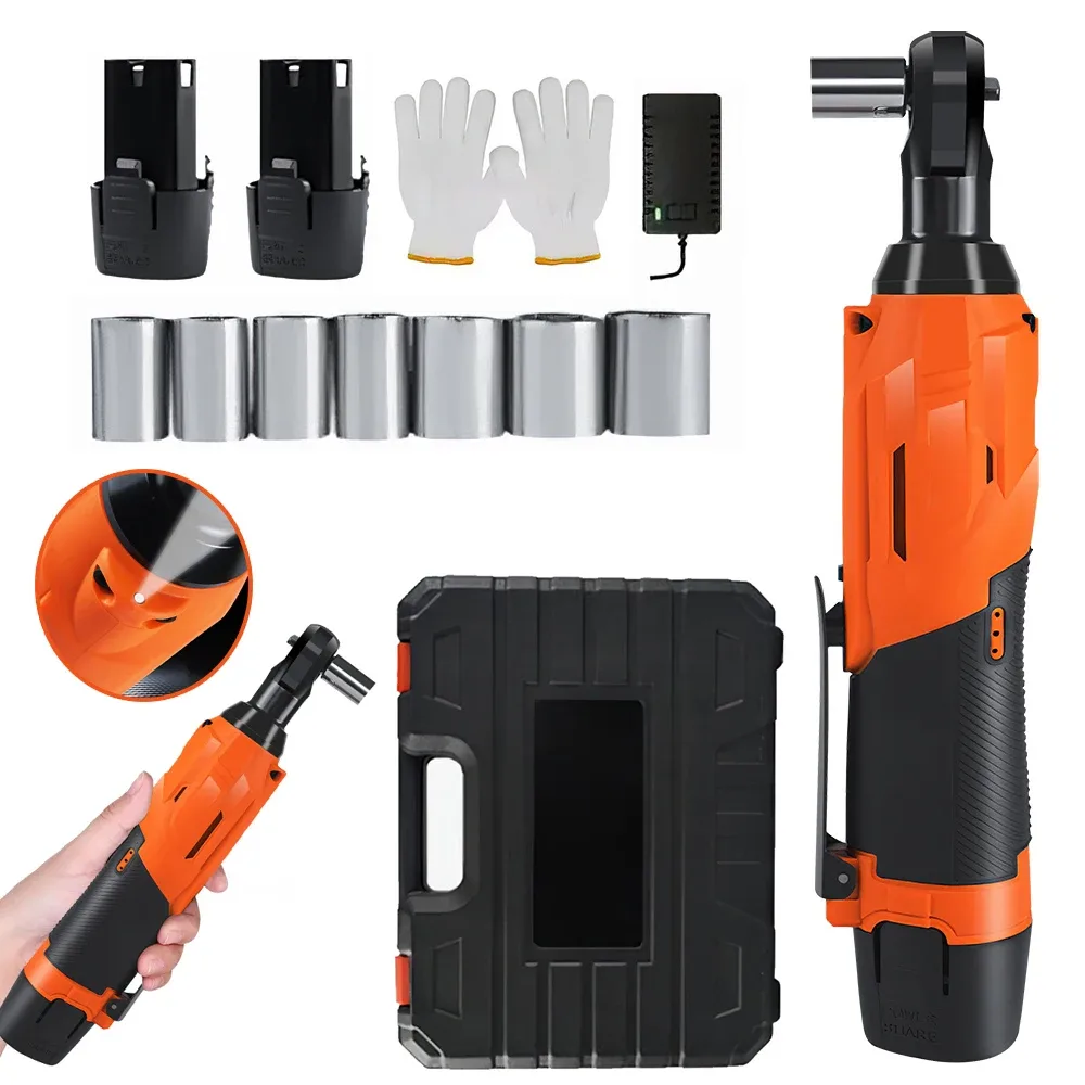 Clé à cliquet électrique sans fil orange 12 V