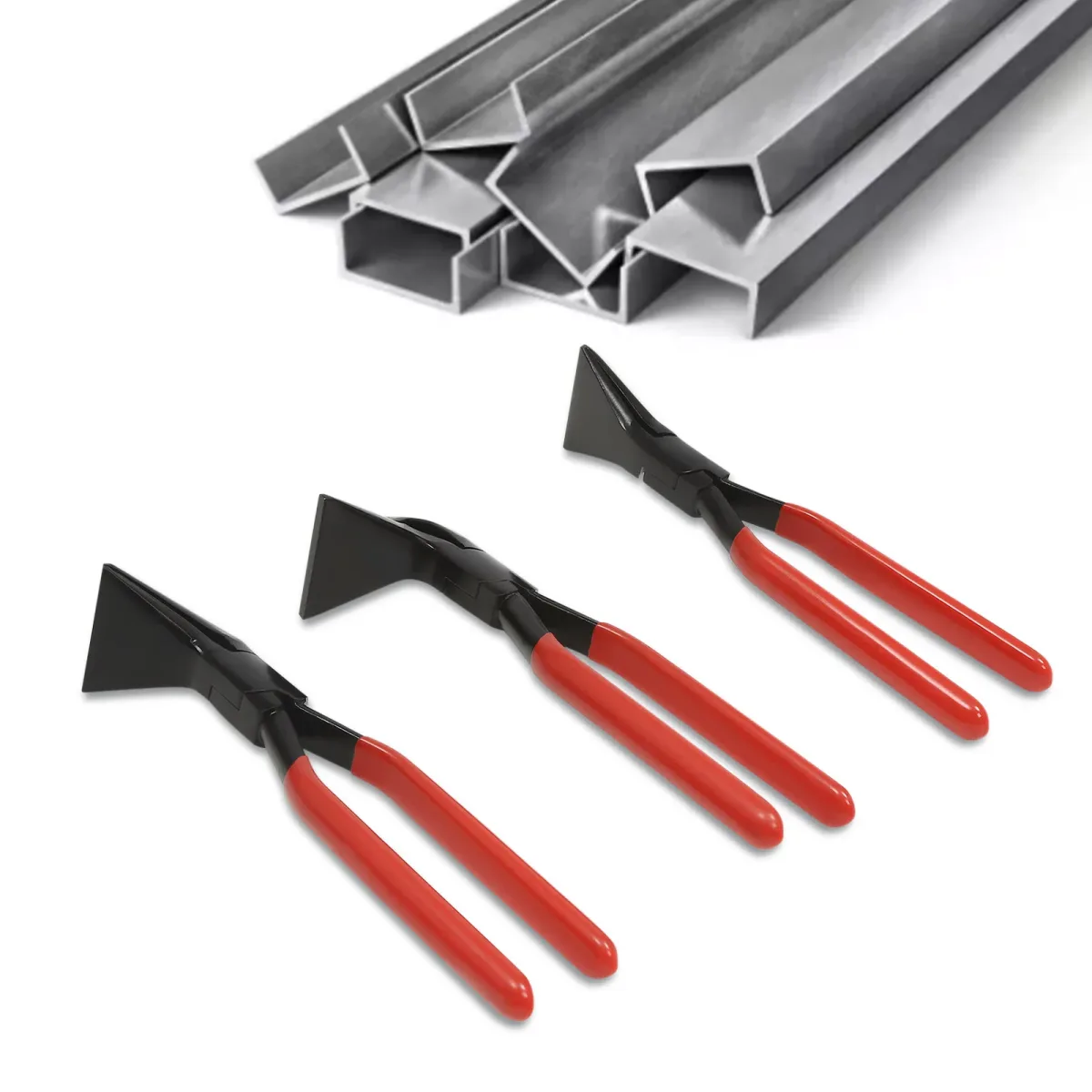 Lot de 3 pinces à plier en acier au carbone