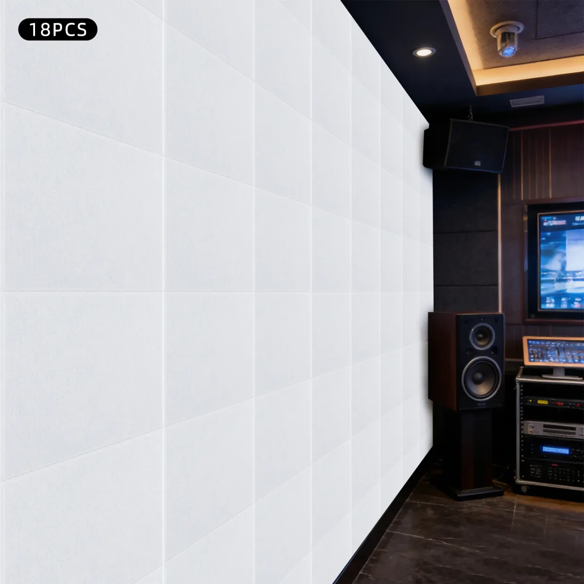 Panneaux acoustiques blancs en polyester