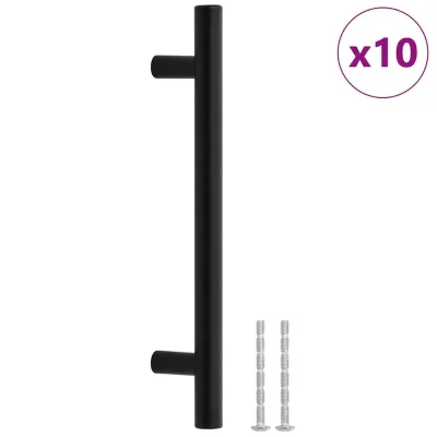 Poignées de placard noires en acier inoxydable – image 2