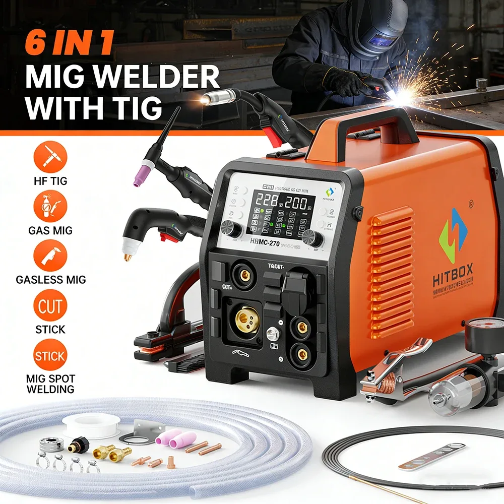 Poste à souder 6 en 1 MIG, TIG et plasma