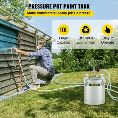 Pot de peinture sous pression 10 L, pistolet – image 2