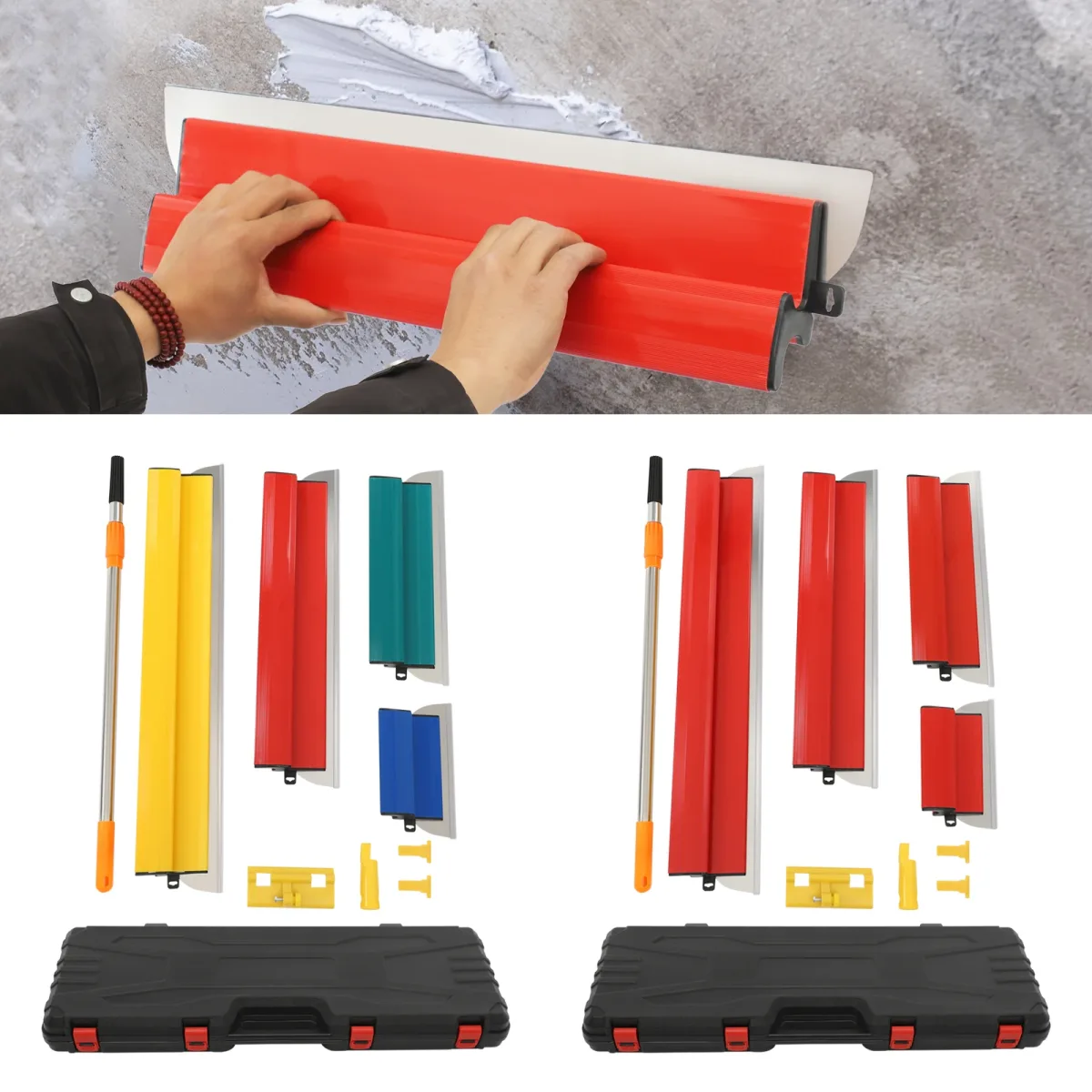 Spatules de lissage avec perche télescopique